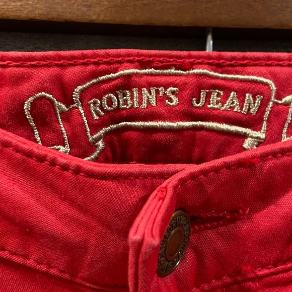 Robin’s Jeans Women’s Size 28 Marilyn Rhinestone Embellished Gold Wing Y2K - Picture 2 of 15